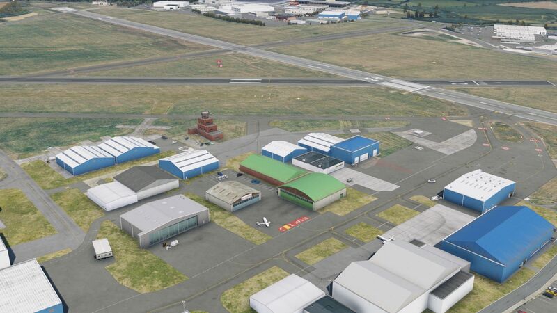 The Club hangar at EGBJ
