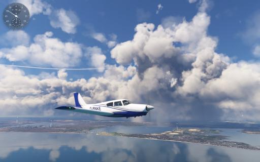 Andy Larkins - Hayling Island - flying from Bembridge to Shoreham