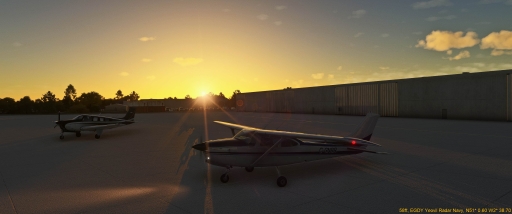 Norm Richards - Sunset at Somerset-GA Parking at EGDY